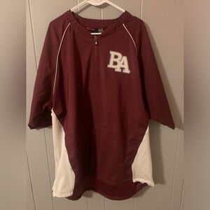 Burgundy White VTG 3X BA Vikings Pullover Wonder Realer Short Sleeve windbreaker